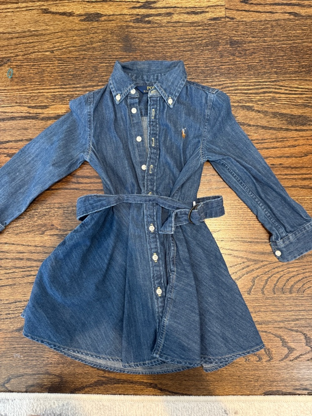 Ralph Lauren Denim toddler girl Shirt Dress with Belt